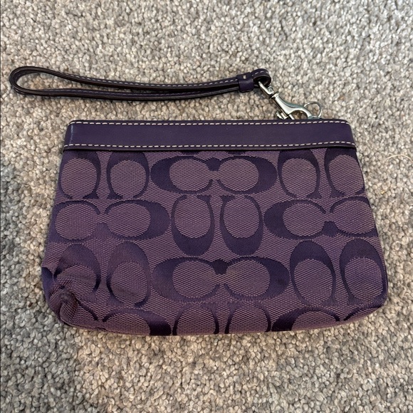 Coach purple Signature Duffle Shoulder Bag with matching wristlet F15067 - Picture 14 of 16